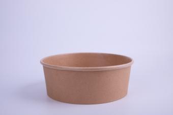 Disposable take away paper salad bowl