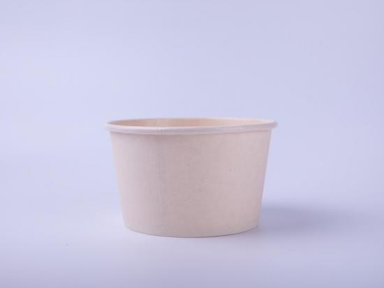 Take Away Eco Friendly Disposable Brown Kraft Paper Salad Bowl With Lid