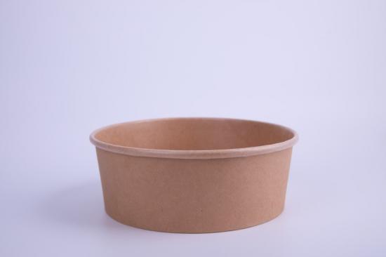 Disposable Biodegradable Takeaway Shallow Kraft  Salad Bowl