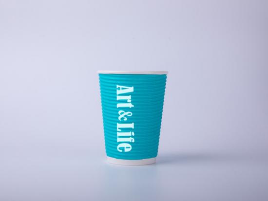 12oz biodegradable corrugated cups with lid