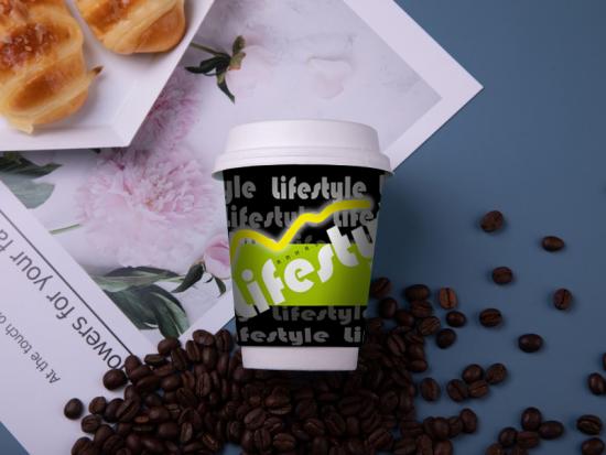 Biodegradable Sustainable Compostable Pla Double Wall Paper Hot Coffee Cups