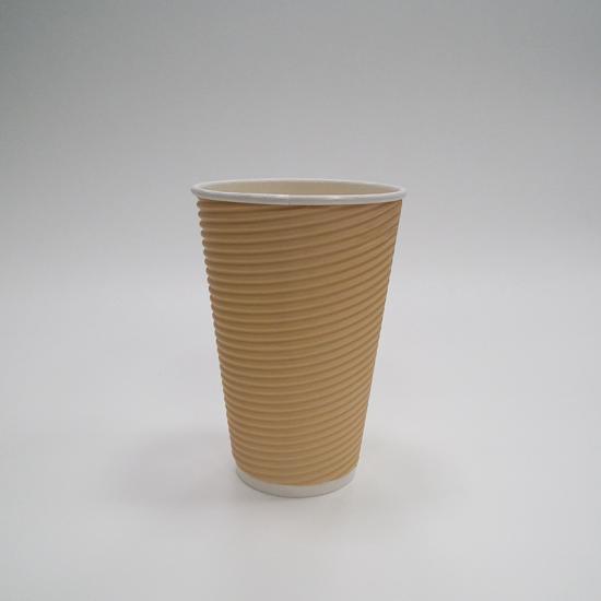 PE 16oz Ripple Wall Paper Cup